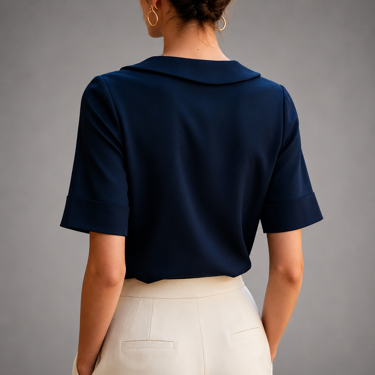 BEAUMONT NICE | CHIC BLOUSE À COL ROND POUR FEMMES