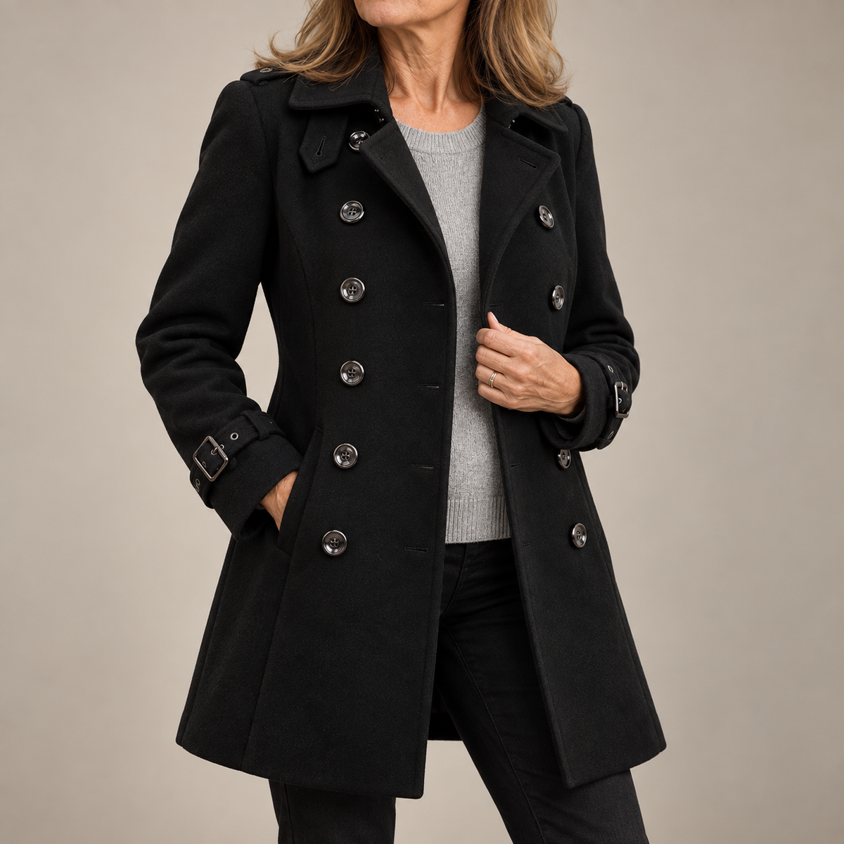 BEAUMONT NICE | TRENCH LONG BOUTONNÉ POUR FEMMES