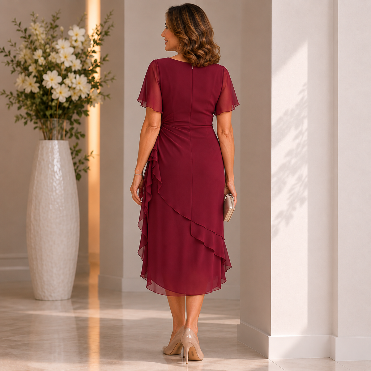 BEAUMONT NICE | ROBE MIDI FORMEL POUR FEMMES