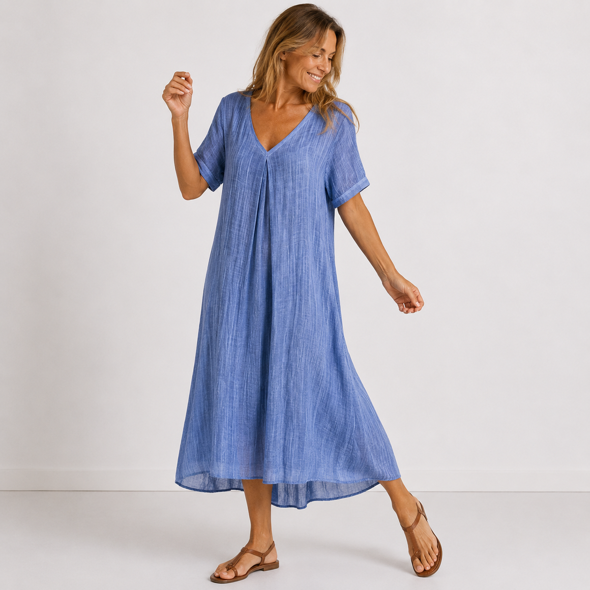 BEAUMONT NICE | CLASSIQUE ROBE À COL EN V POUR FEMMES