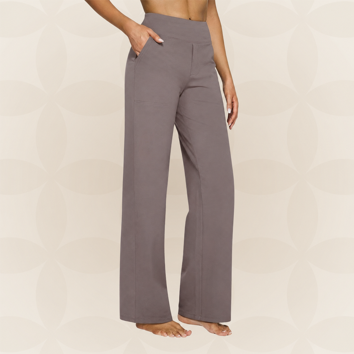 BEAUMONT NICE | PANTALON ÉLASTIQUE HAUT À LA TAILLE POUR FEMMES
