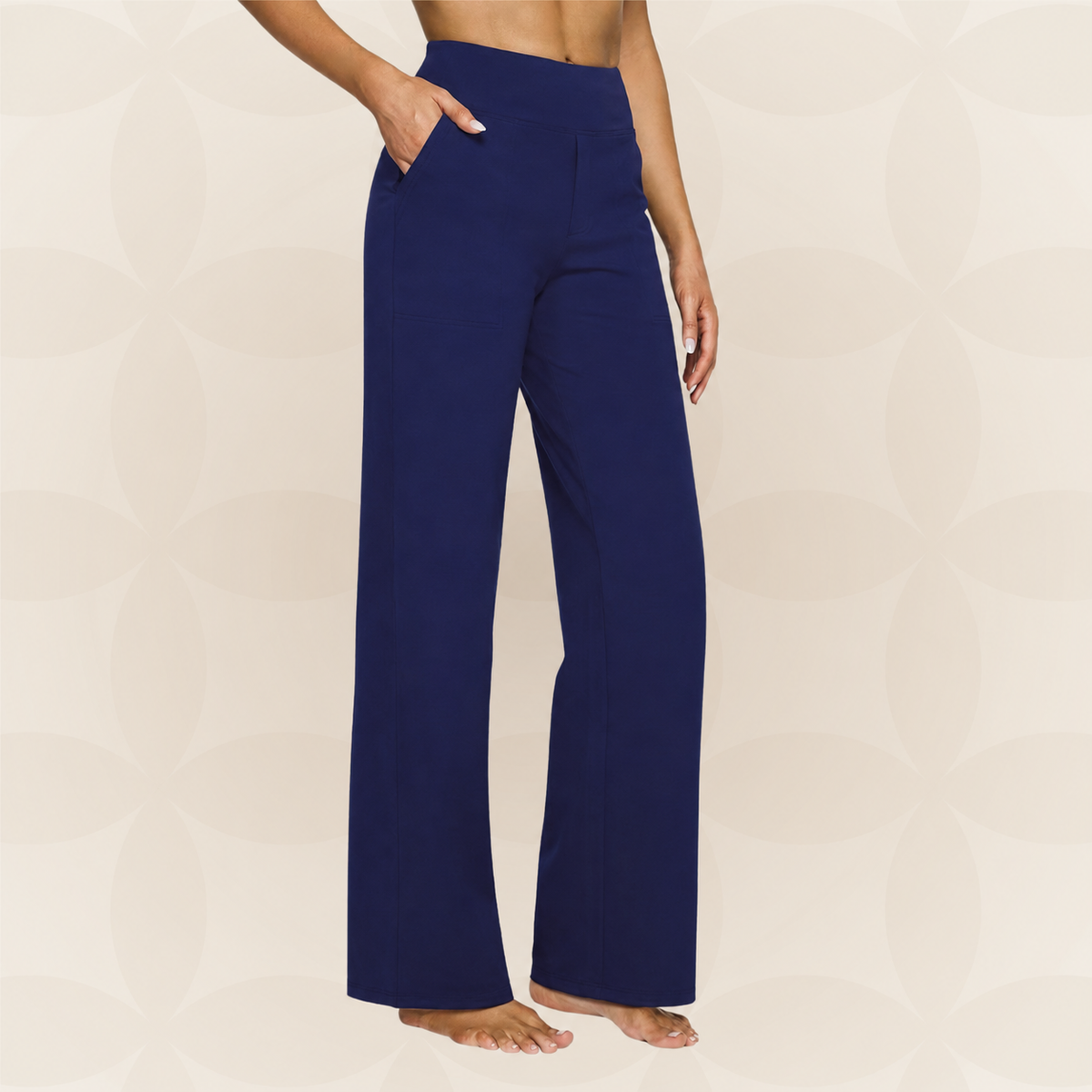 BEAUMONT NICE | PANTALON ÉLASTIQUE HAUT À LA TAILLE POUR FEMMES