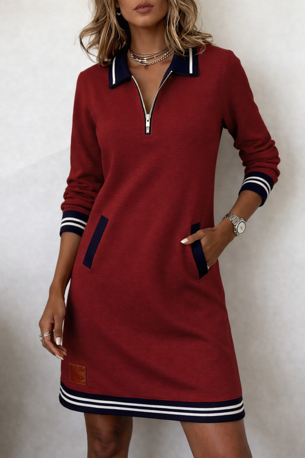 BEAUMONT NICE | ROBE COL ZIPPÉE POUR FEMME