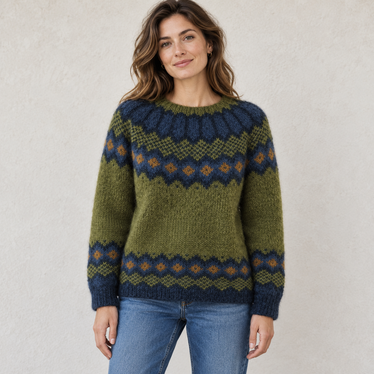 BEAUMONT NICE | PULL À MOTIF DIAMANT POUR FEMMES
