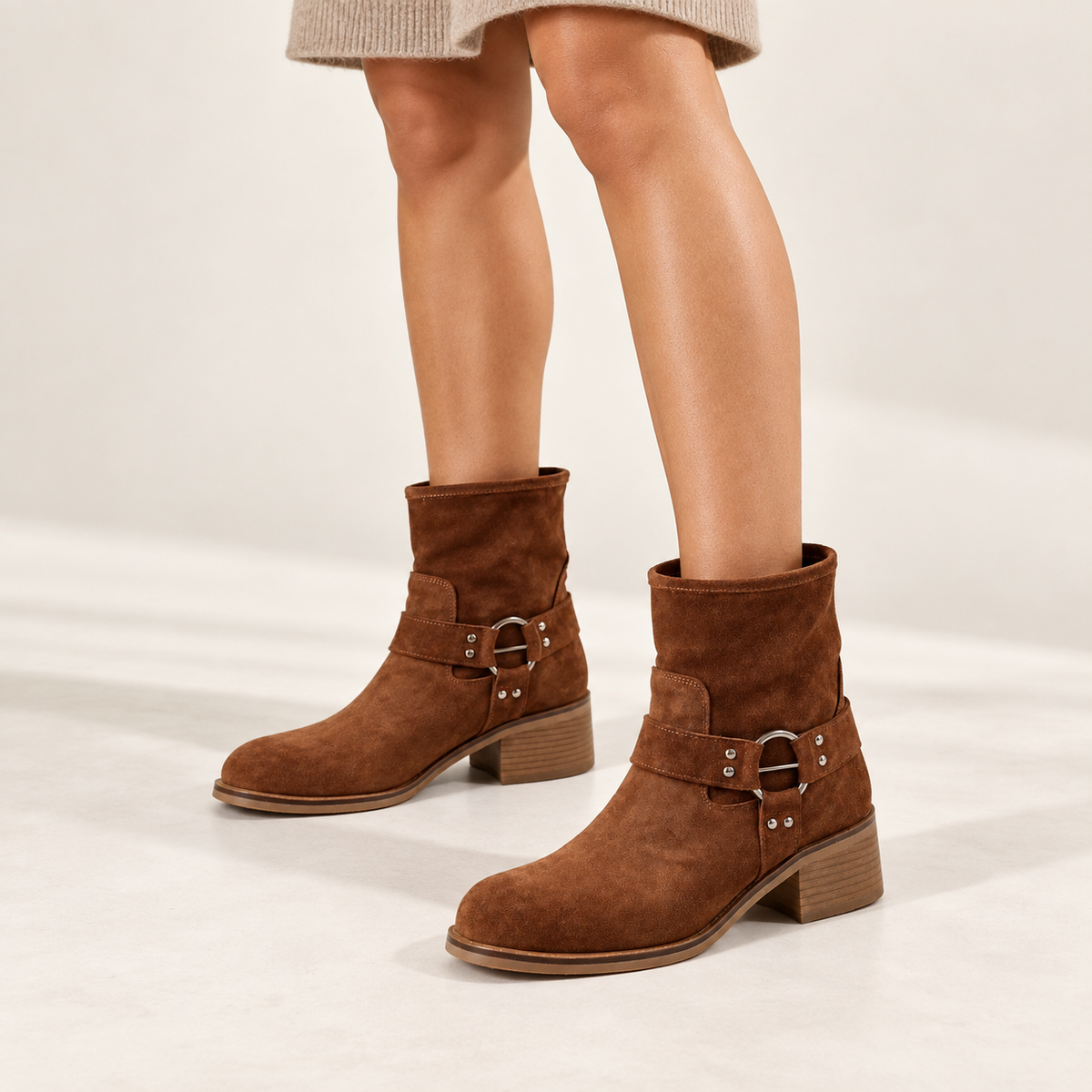 BEAUMONT NICE | BOTTINES À HARNAIS EN ANNEAU POUR FEMMES