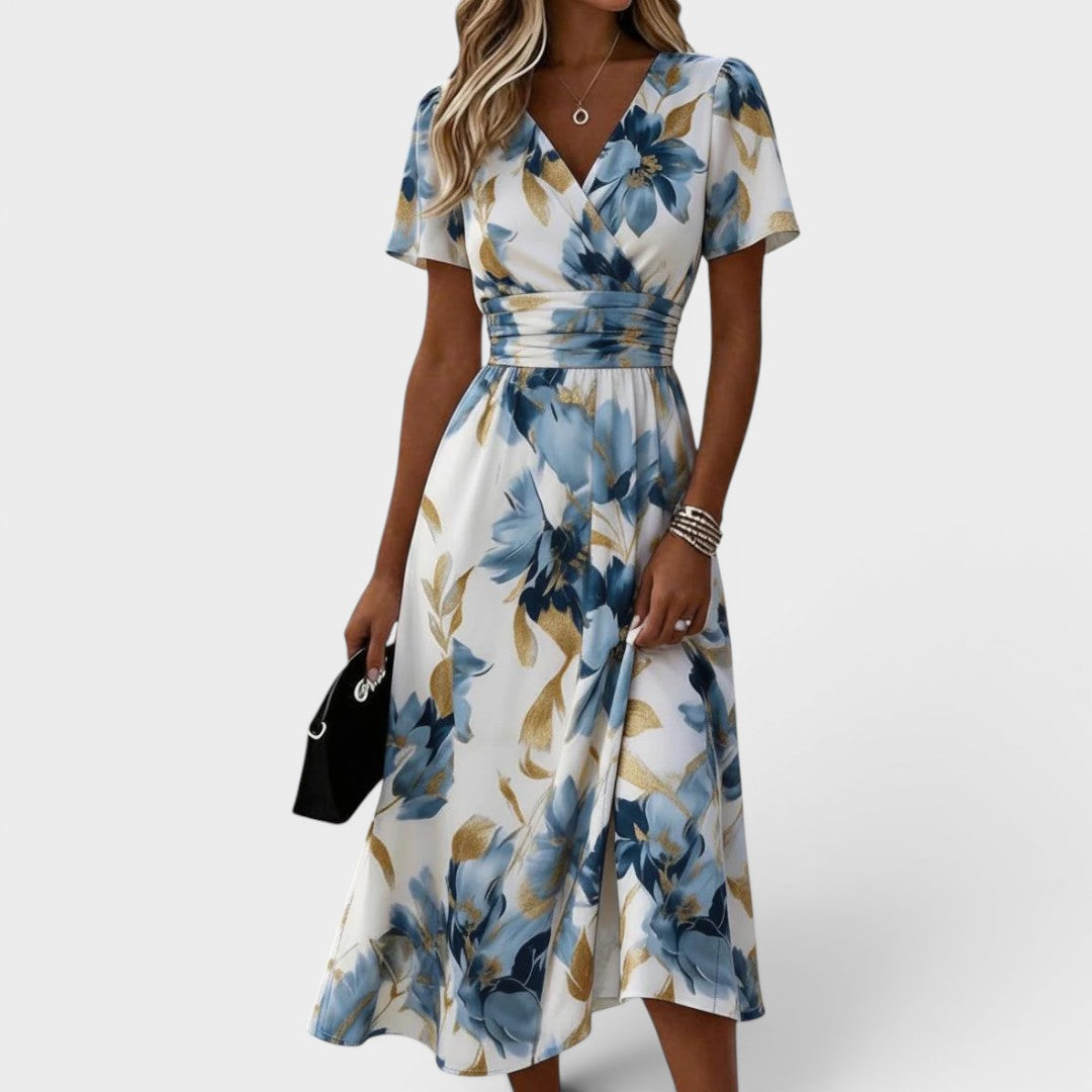 BEAUMONT NICE | ROBE FLORALE EN WRAP POUR FEMMES