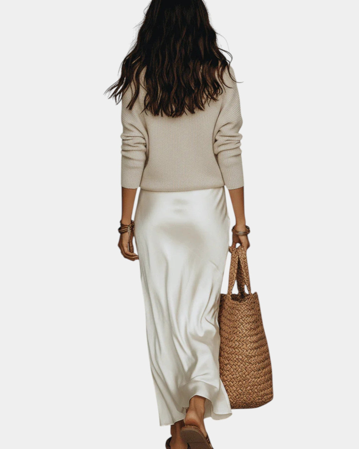 BEAUMONT NICE | ROBE EN SATIN AVEC BLOUSE POUR FEMME