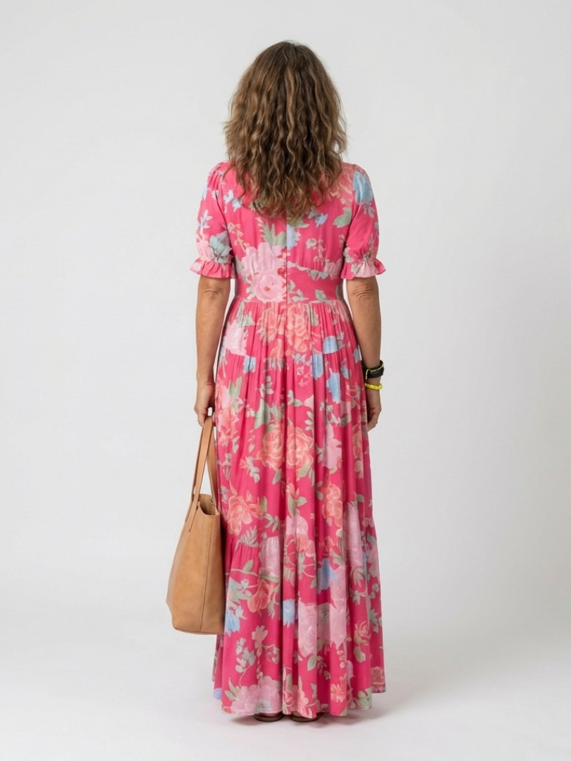 BEAUMONT NICE | CHIC ROBE MAXI FLORALE POUR FEMMES