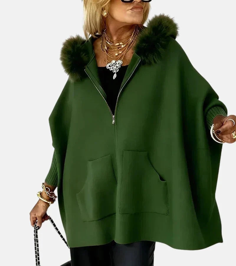 BEAUMONT NICE | VESTE AVEC COL EN FOURRURE À CAPUCHE POUR FEMMES