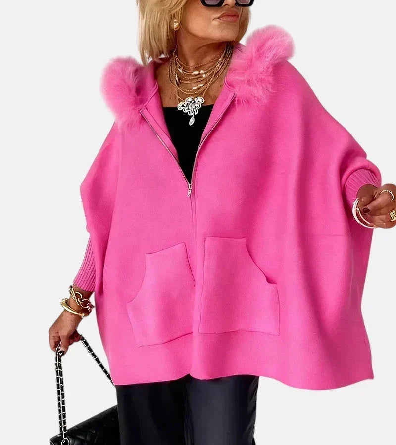 BEAUMONT NICE | VESTE AVEC COL EN FOURRURE À CAPUCHE POUR FEMMES