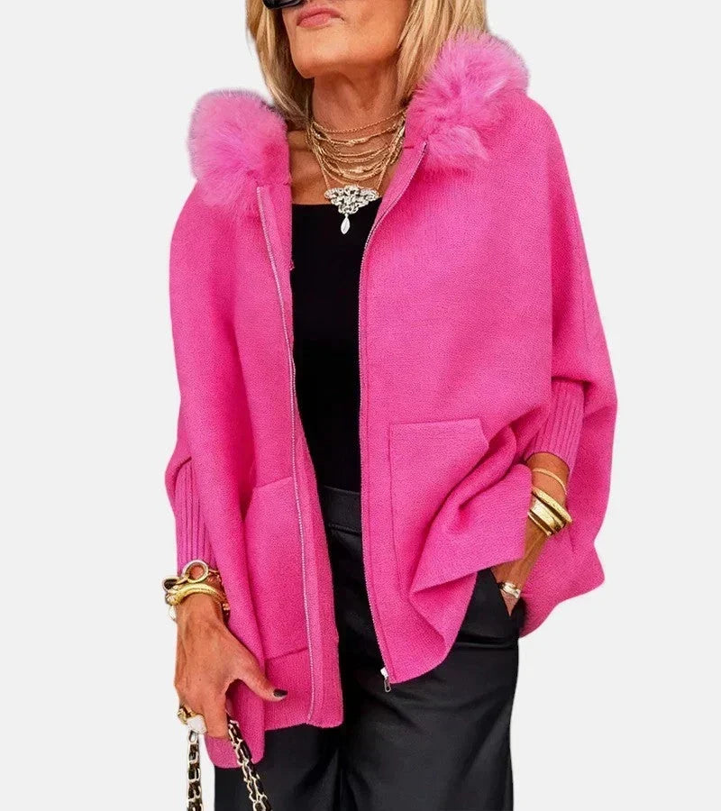BEAUMONT NICE | VESTE AVEC COL EN FOURRURE À CAPUCHE POUR FEMMES