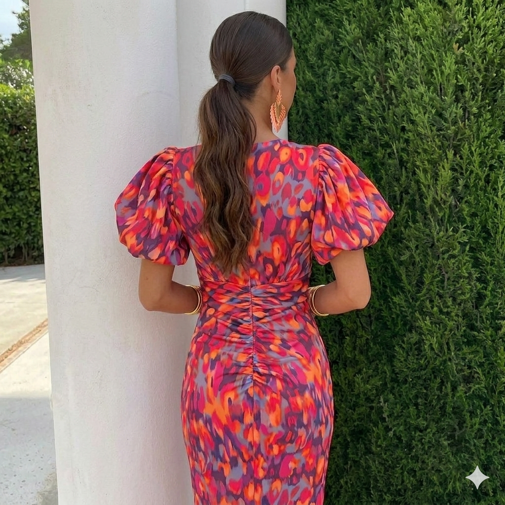 BEAUMONT NICE | ROBE À MANCHES PLISSÉES POUR FEMMES