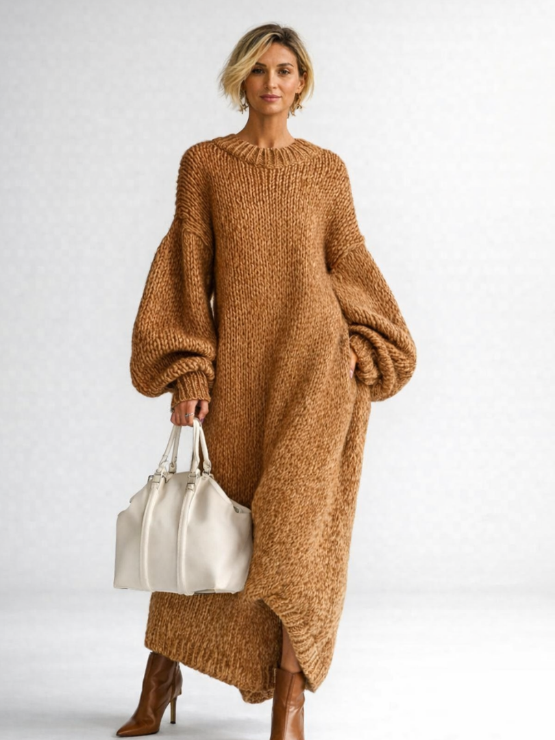 BEAUMONT NICE | ROBE MAXI TEXTURÉE OVERSIZED POUR FEMMES