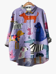 BEAUMONT NICE | BLOUSE MOTIFS CHIENS POUR FEMMES