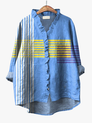 BEAUMONT NICE | BLOUSE RAYURES ARTISTIQUES POUR FEMMES