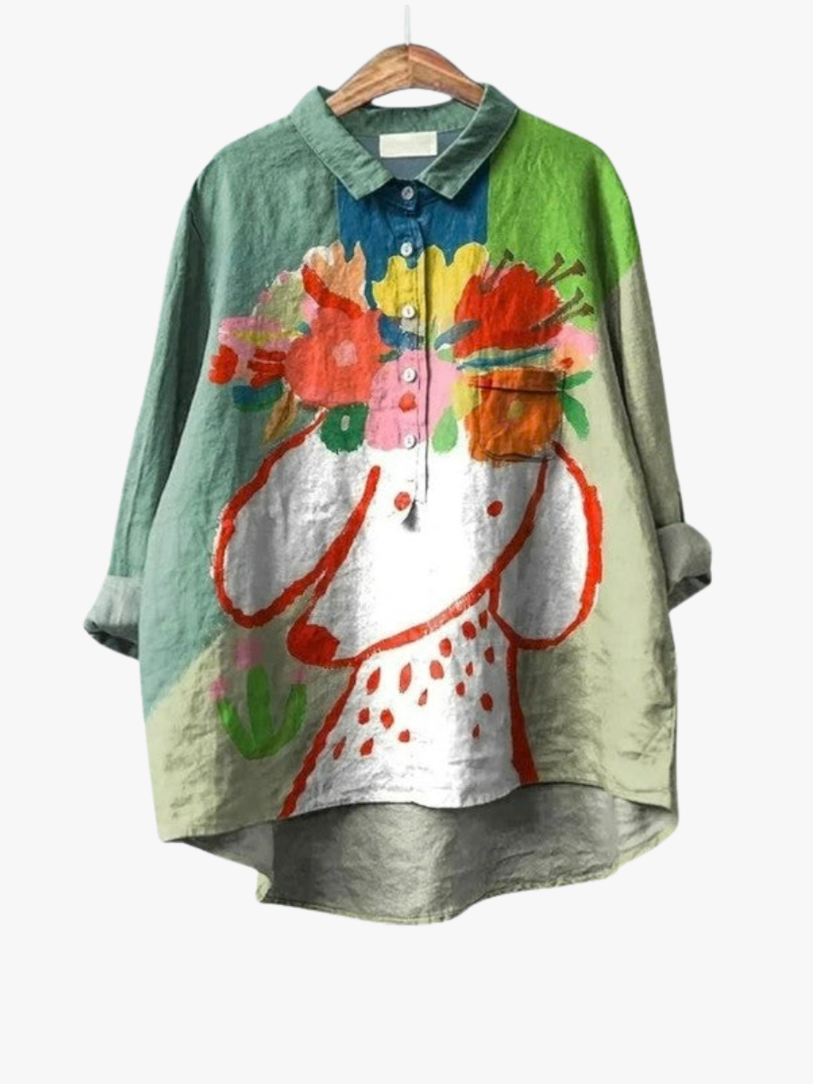 BEAUMONT NICE | CHEMISIER ARTISTIQUE FLORAL POUR FEMMES