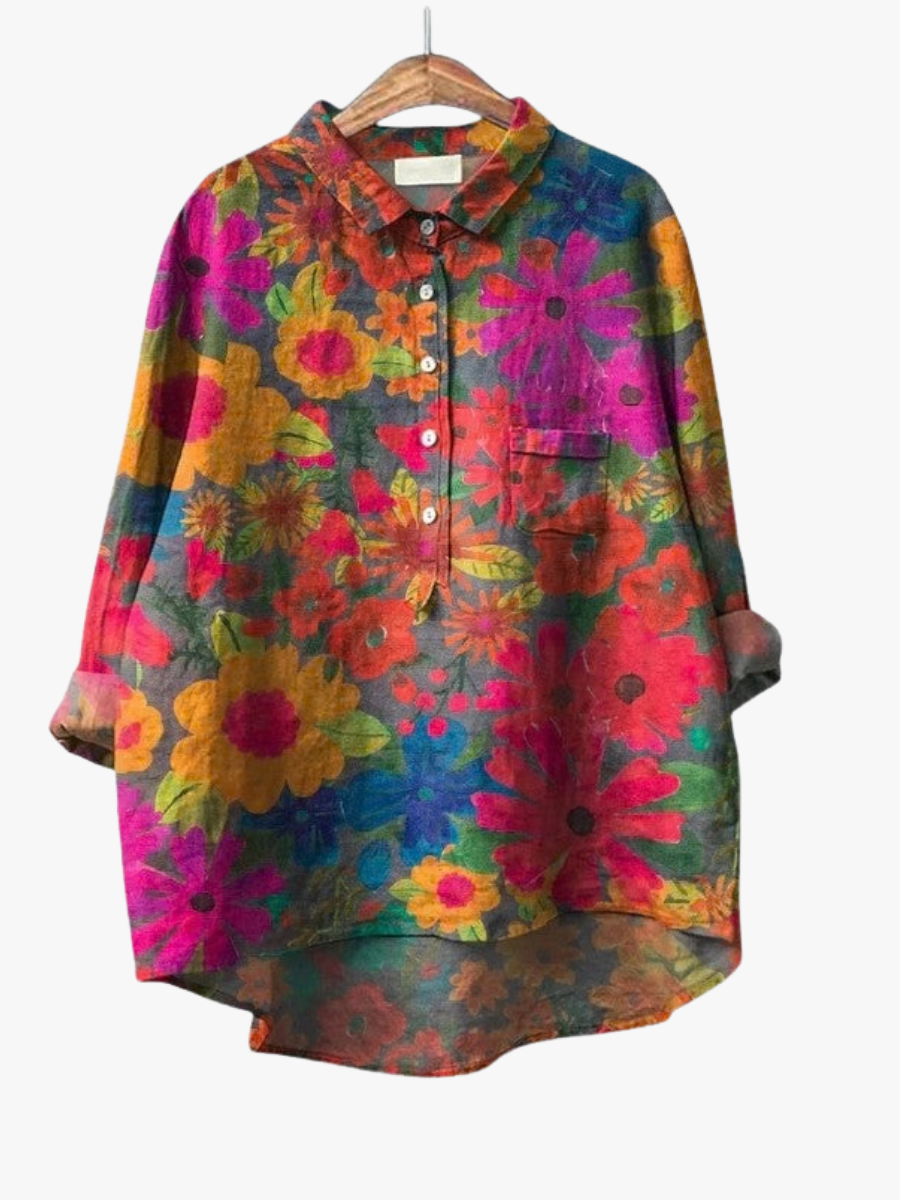 BEAUMONT NICE | CHEMISIER FLORAL COLORÉ POUR FEMMES