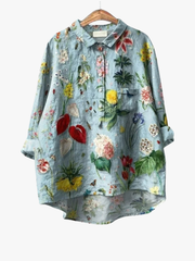 BEAUMONT NICE | BLOUSE FLEURS BOTANIQUES POUR FEMMES