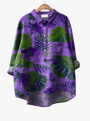 BEAUMONT NICE | BLOUSE FEUILLES TROPICALES POUR FEMMES