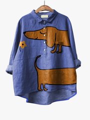 BEAUMONT NICE | BLOUSE CHIEN ARTISTIQUE POUR FEMMES