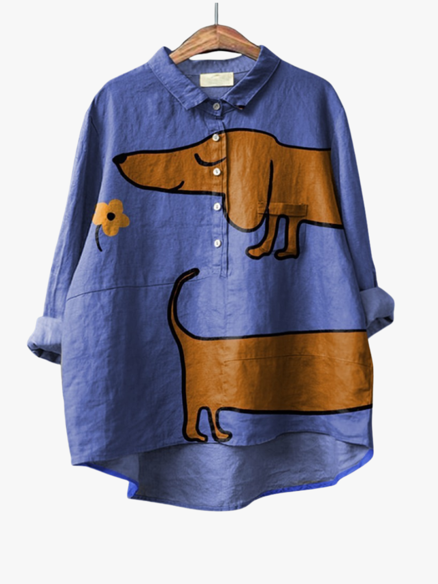 BEAUMONT NICE | BLOUSE CHIEN ARTISTIQUE POUR FEMMES
