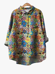 BEAUMONT NICE | BLOUSE FLEURS COLORÉES POUR FEMMES