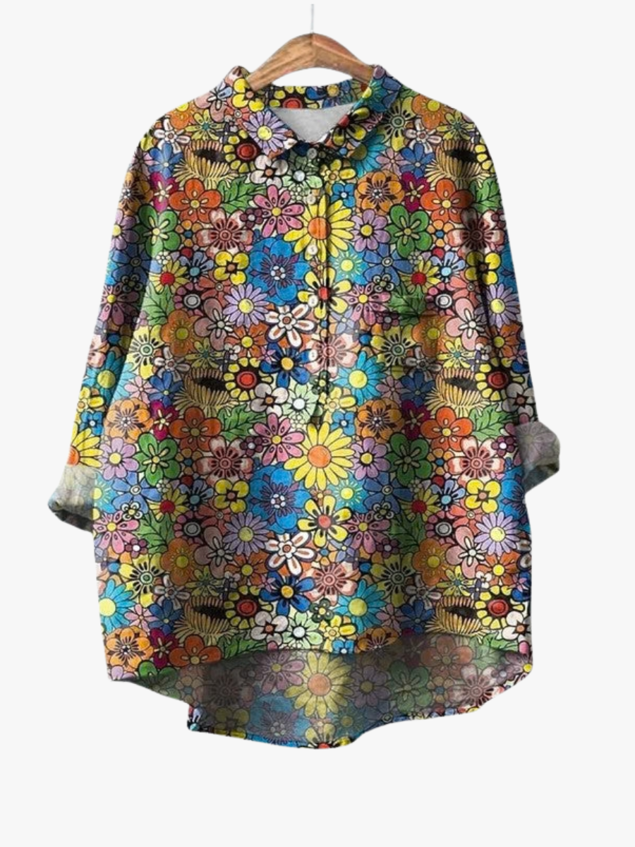 BEAUMONT NICE | BLOUSE FLEURS COLORÉES POUR FEMMES