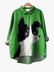 BEAUMONT NICE | BLOUSE CHIEN ARTISTIQUE POUR FEMMES