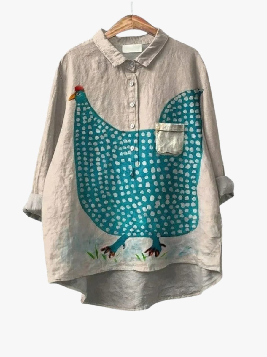 BEAUMONT NICE | BLOUSE POULE ARTISTIQUE POUR FEMMES