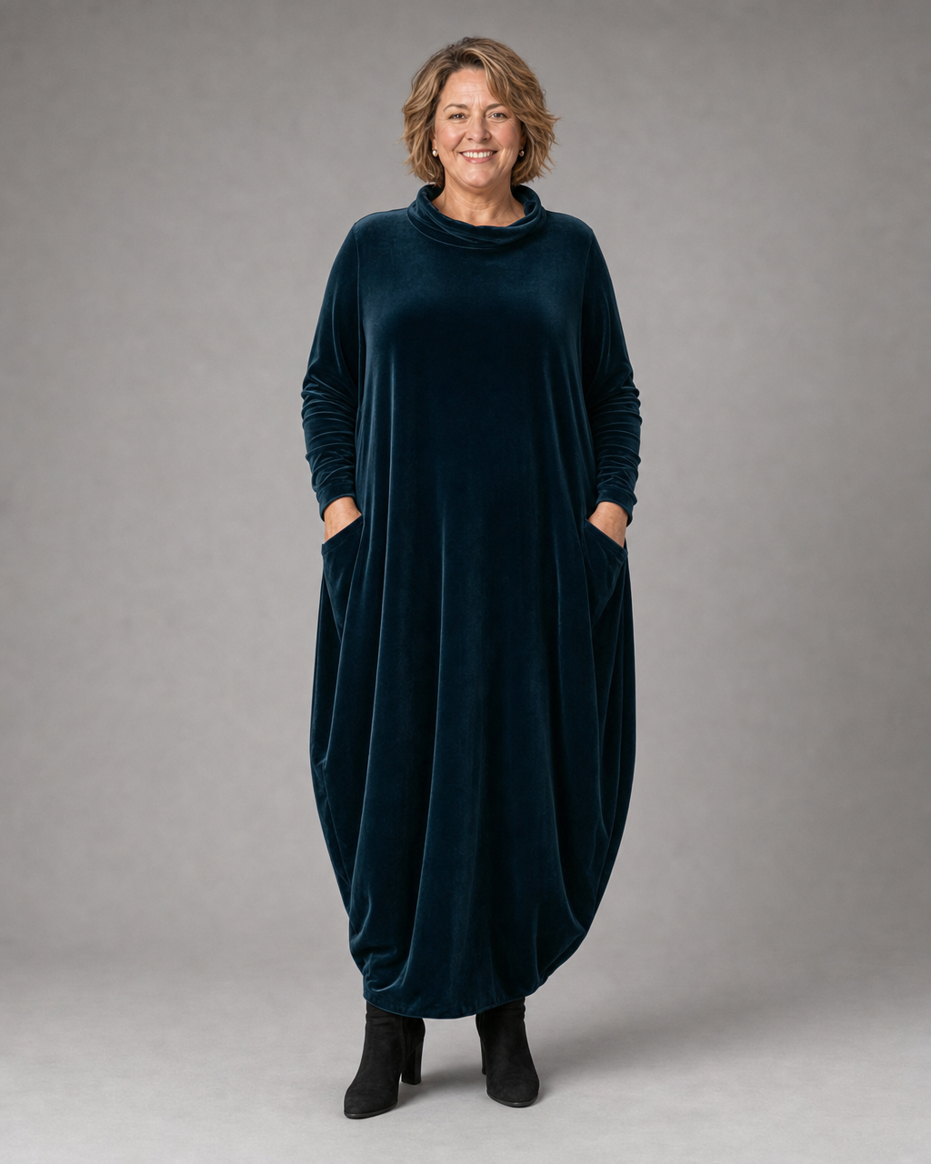 BEAUMONT NICE | ROBE MAXI EN VELOURS DRAPÉE POUR FEMMES