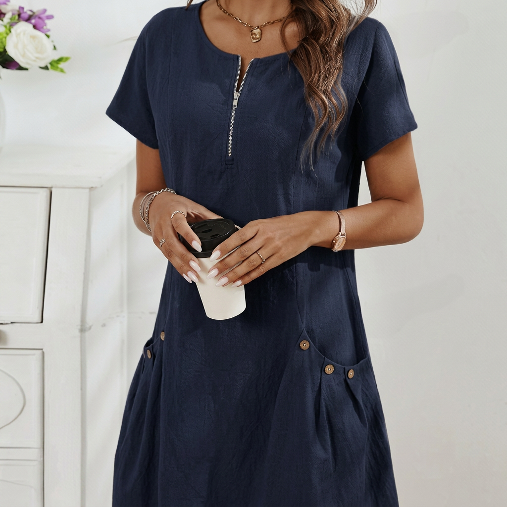 BEAUMONT NICE | CHIC ROBE MIDI FLUIDE POUR FEMMES