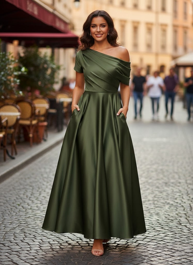 BEAUMONT NICE | ROBE TRAPÈZE EN SATIN POUR FEMME