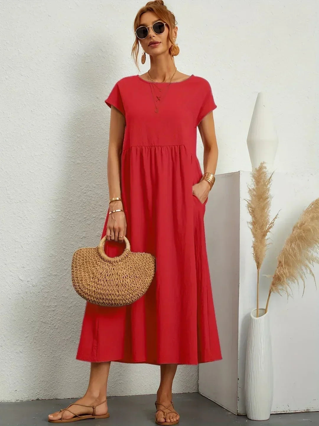BEAUMONT NICE | ROBE MIDI PLISSEE POUR FEMMES