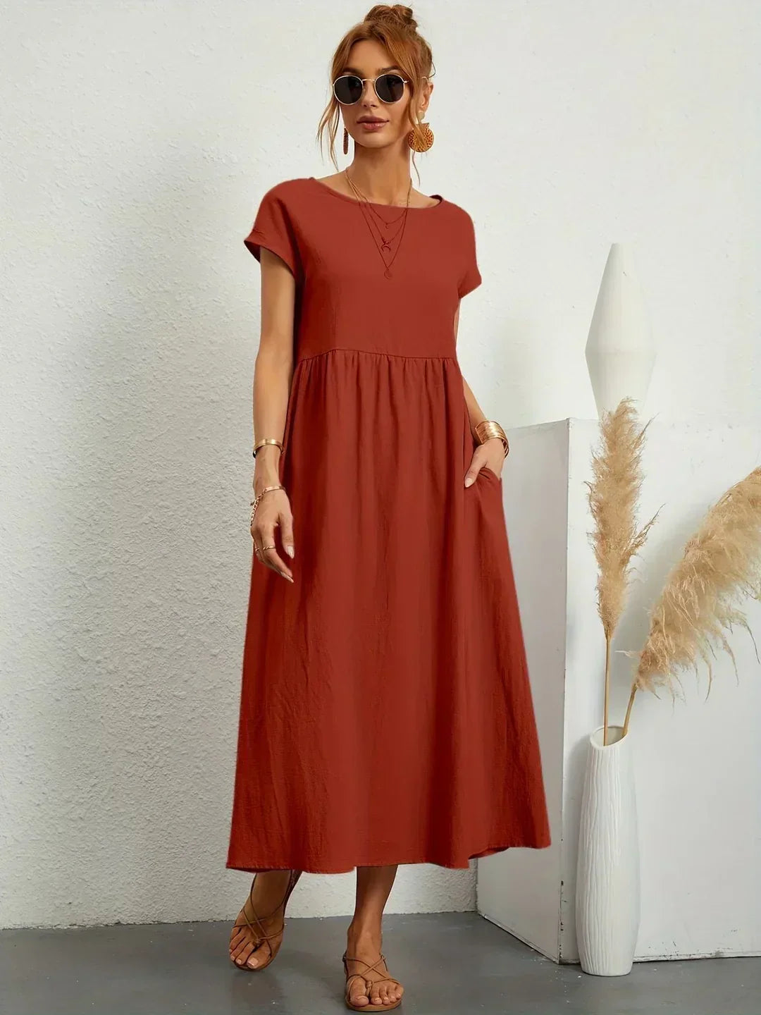 BEAUMONT NICE | ROBE MIDI PLISSEE POUR FEMMES