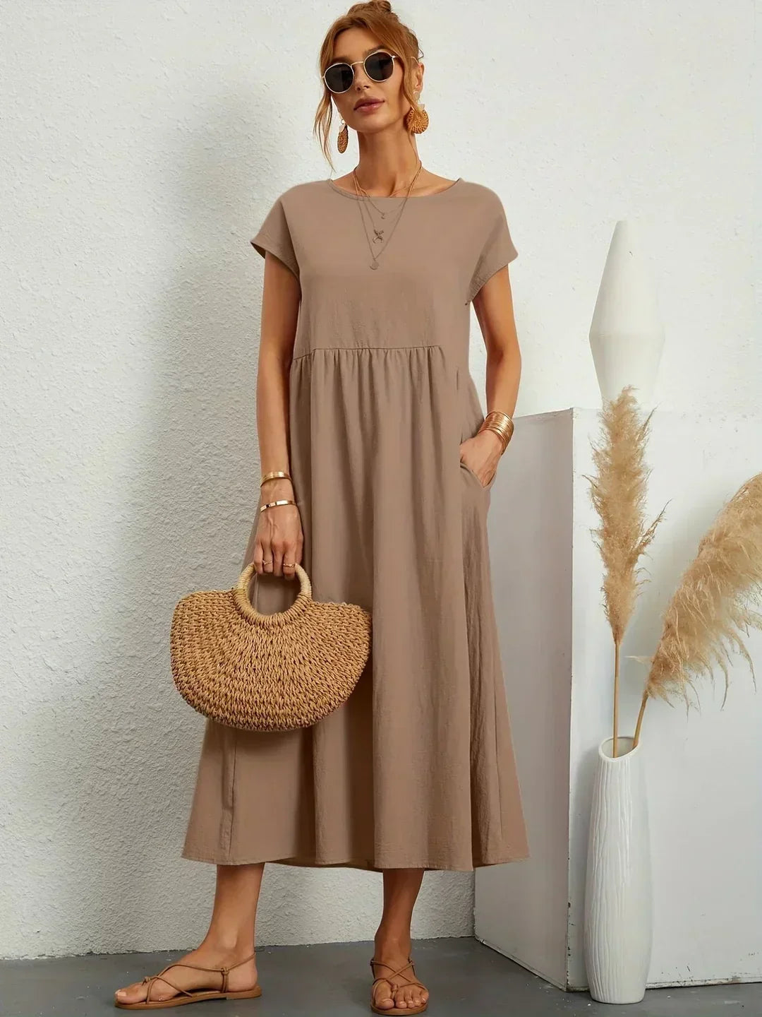 BEAUMONT NICE | ROBE MIDI PLISSEE POUR FEMMES