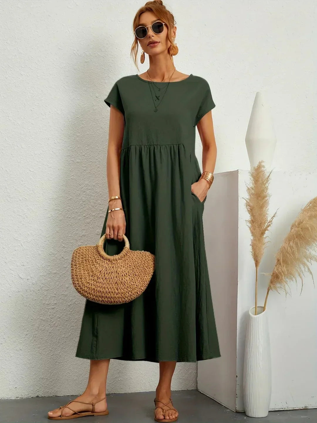 BEAUMONT NICE | ROBE MIDI PLISSEE POUR FEMMES