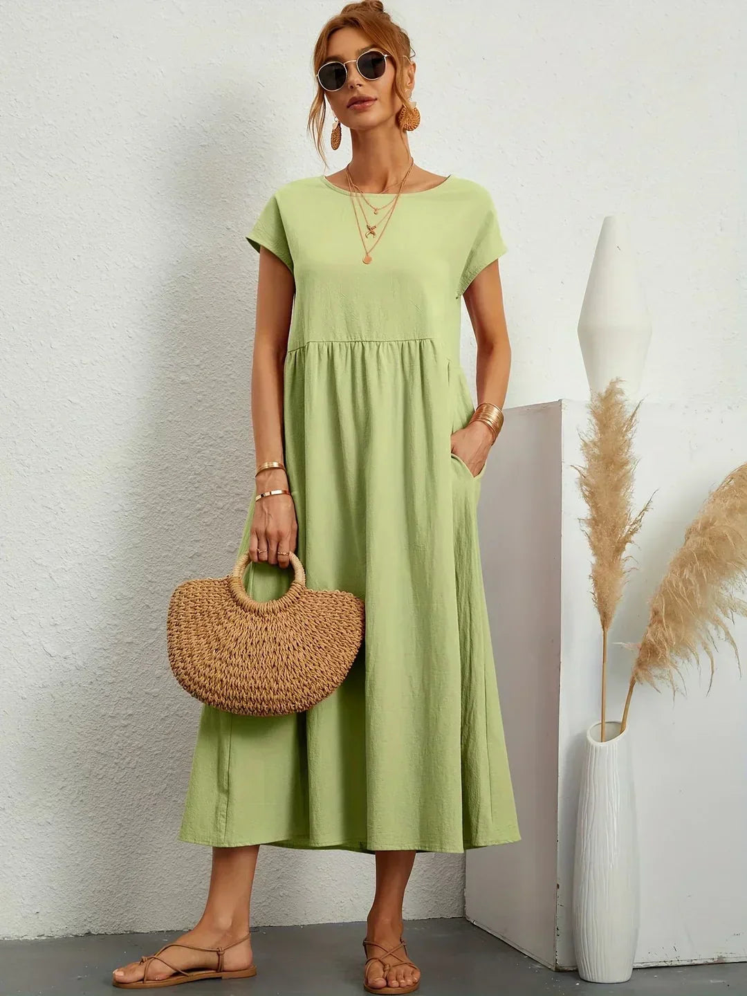 BEAUMONT NICE | ROBE MIDI PLISSEE POUR FEMMES