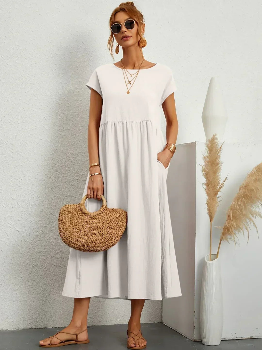 BEAUMONT NICE | ROBE MIDI PLISSEE POUR FEMMES