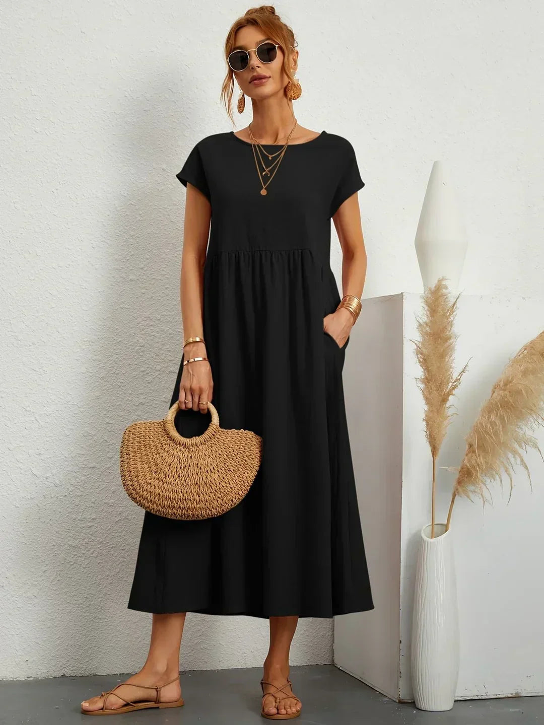 BEAUMONT NICE | ROBE MIDI PLISSEE POUR FEMMES