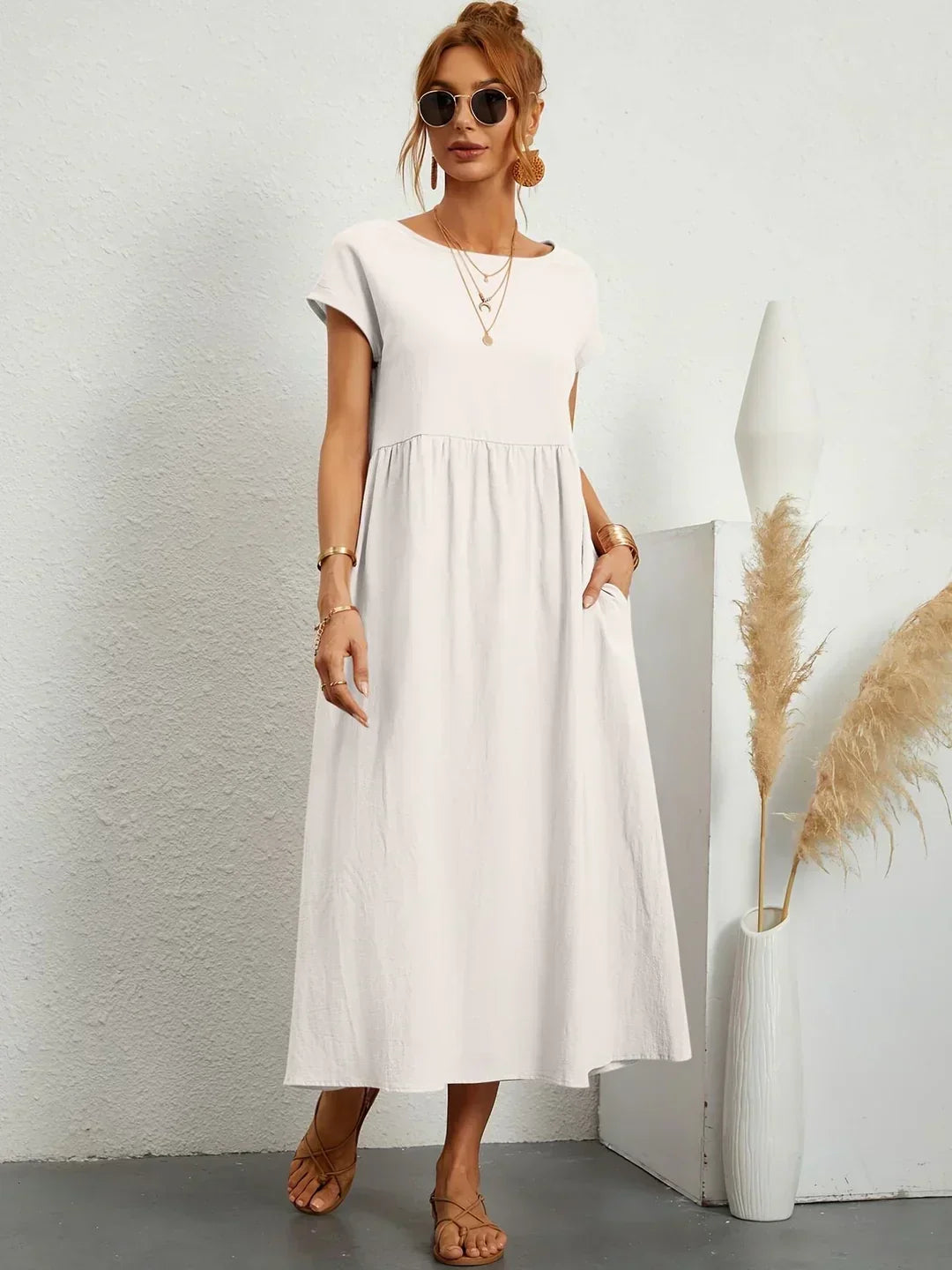 BEAUMONT NICE | ROBE MIDI PLISSEE POUR FEMMES