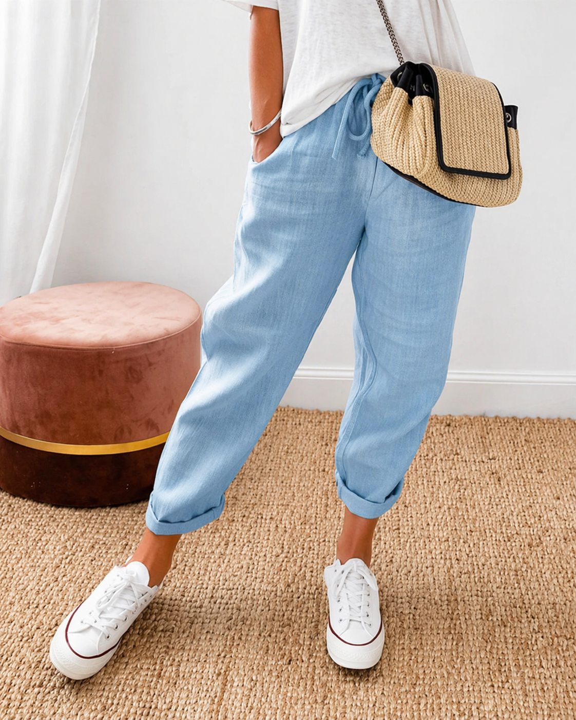 BEAUMONT NICE | PANTALON LIN DÉTENDU POUR FEMMES