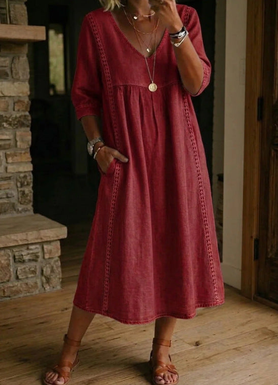BEAUMONT NICE | ROBE EN DENIM ANCIEN À COUPE LOOSE POUR FEMMES
