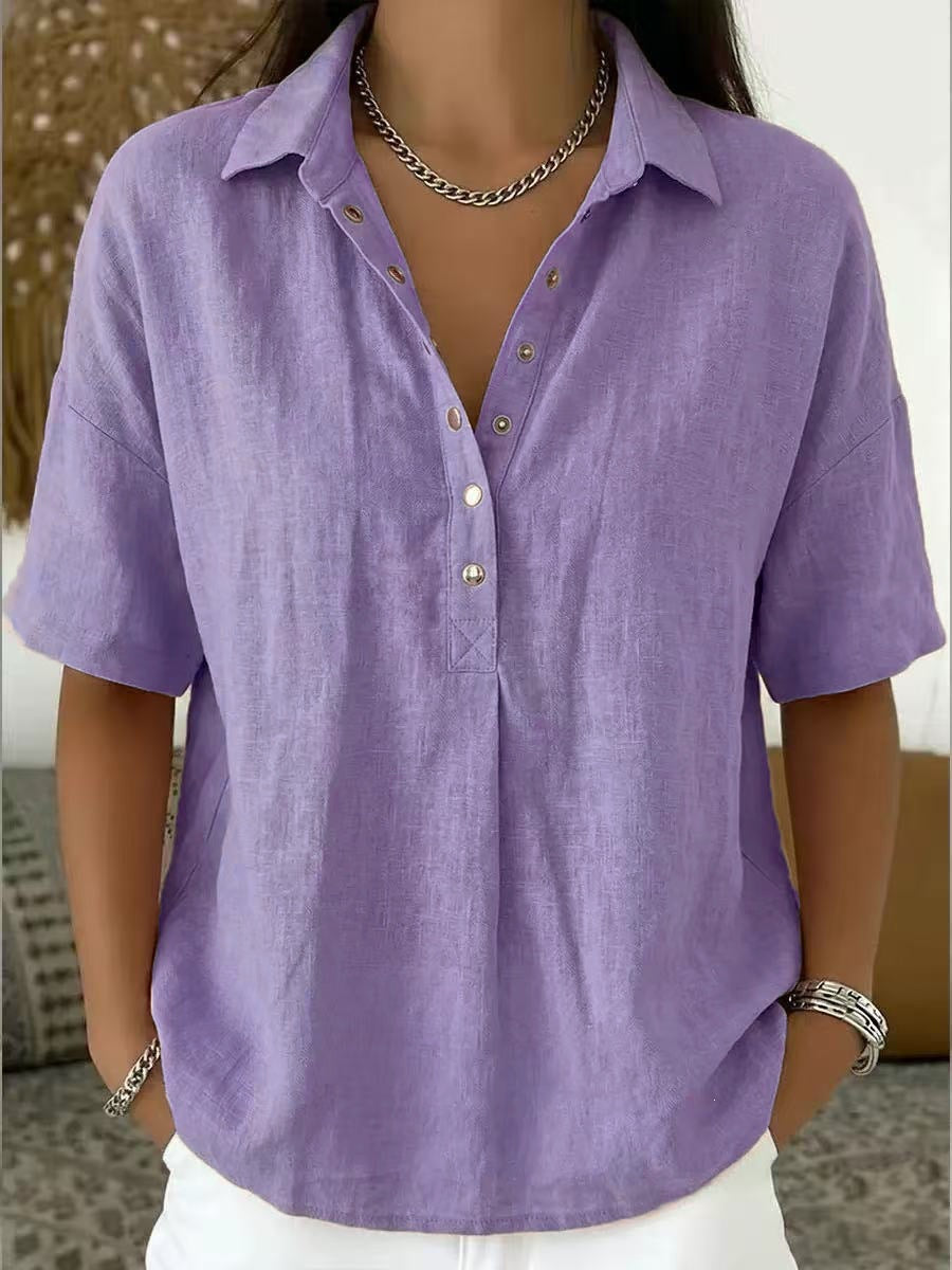 BEAUMONT NICE | CHIC BLOUSE COL V POUR FEMMES