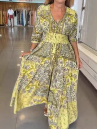 BEAUMONT NICE | MAXI ROBE IMPRIMÉE POUR FEMMES