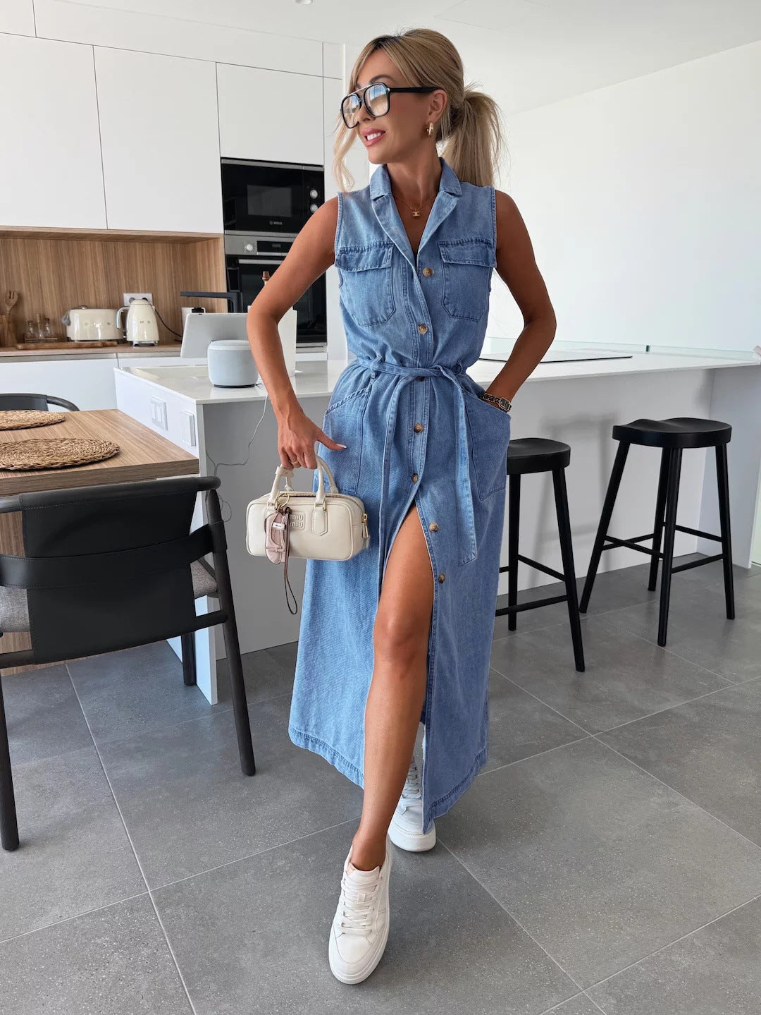 BEAUMONT NICE | ROBE EN JEAN MODERNE POUR FEMME
