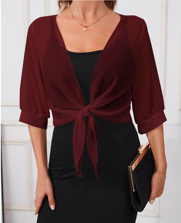 BEAUMONT NICE | BLOUSE FOULARD COL V POUR FEMMES
