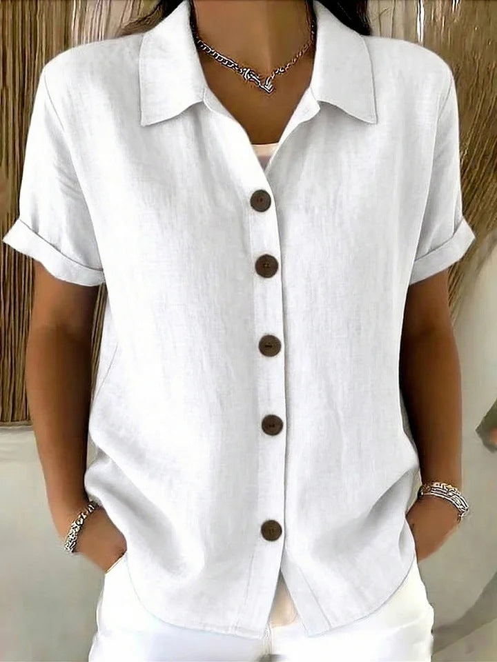 BEAUMONT NICE | CHEMISE À MANCHES COURTES AVEC COL POUR FEMMES