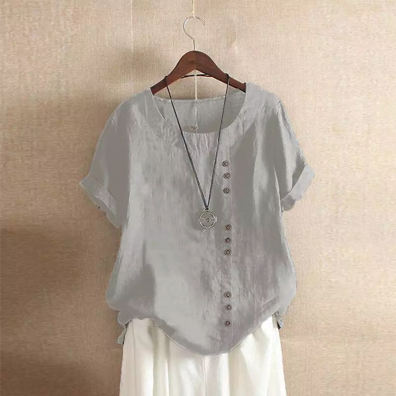BEAUMONT NICE | BLOUSE EN COTON À BOUTONS POUR FEMMES