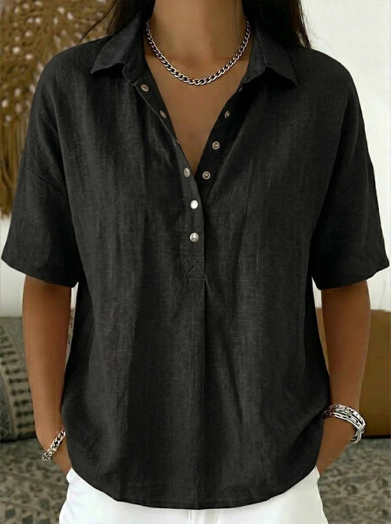 BEAUMONT NICE | CHIC BLOUSE COL V POUR FEMMES