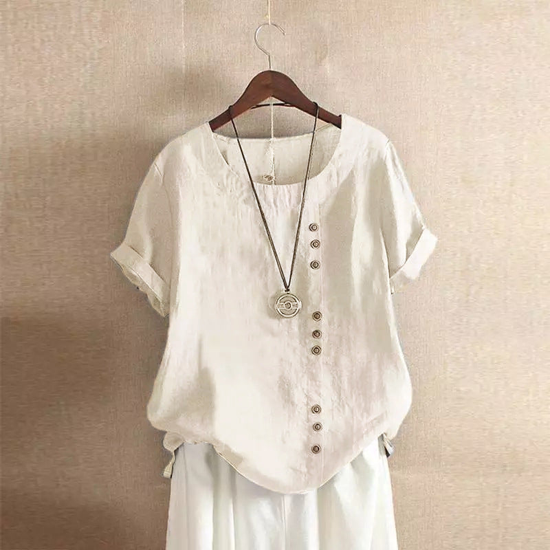 BEAUMONT NICE | BLOUSE EN COTON À BOUTONS POUR FEMMES